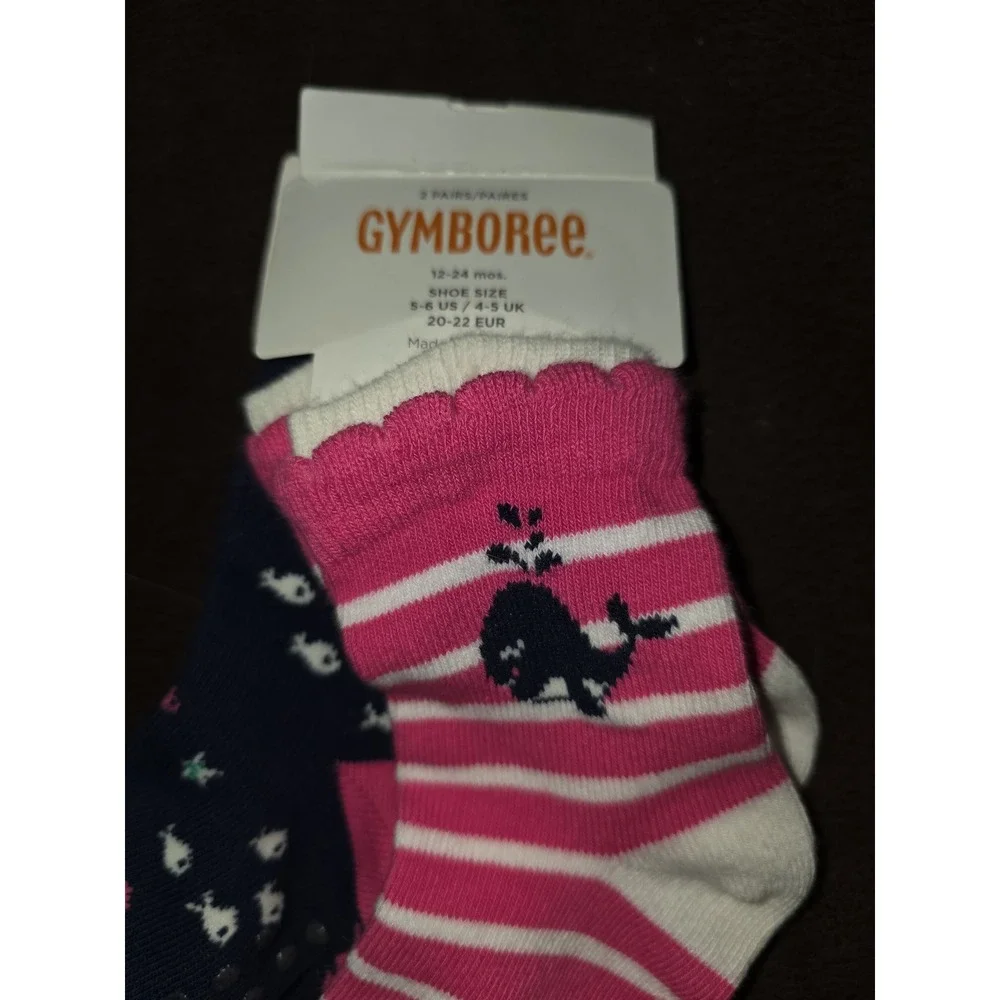 Gymboree stripes and anchors whale fish socks sz 12 24 months shoe size‎ 5 6 nwt